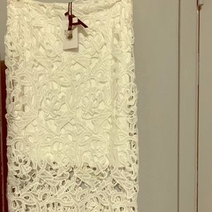 White lace Pencil skirt